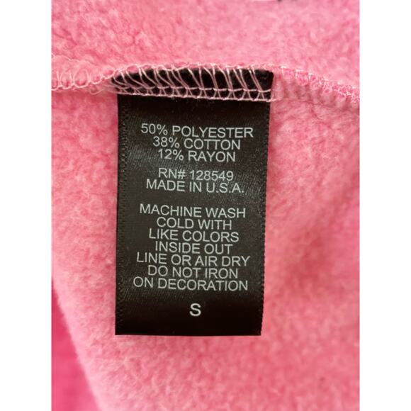 AVIATOR NATION Smiley Hot Pink Crewneck Sweatshirt Stripes S - Picture 4 of 6